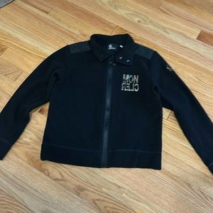 Moncler fleece zip front sweatshirt